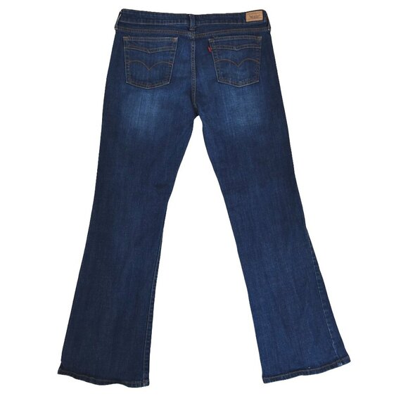 Levi’s 545 Low Boot Cut Jeans Size 14 Dark Wash Y2K Flare Denim 2000s Cowgirl - Picture 2 of 11